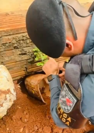 Imagem de compartilhamento para o artigo Polícia apreende pistola CZ-P07 calibre 9mm que estava enterrada em Costa Rica da MS Todo dia